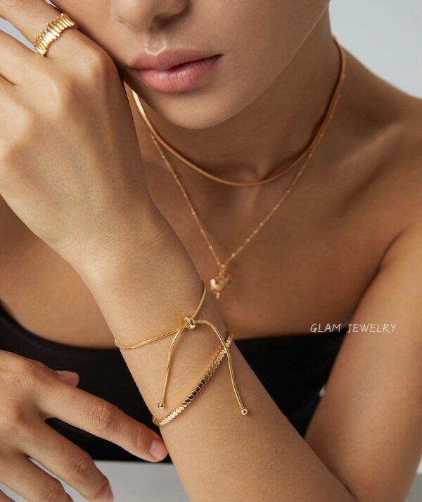 Minimalist Gold Vermeil Chain Bracelet | Adjustable | 18K Gold over 925 Sterling Silver