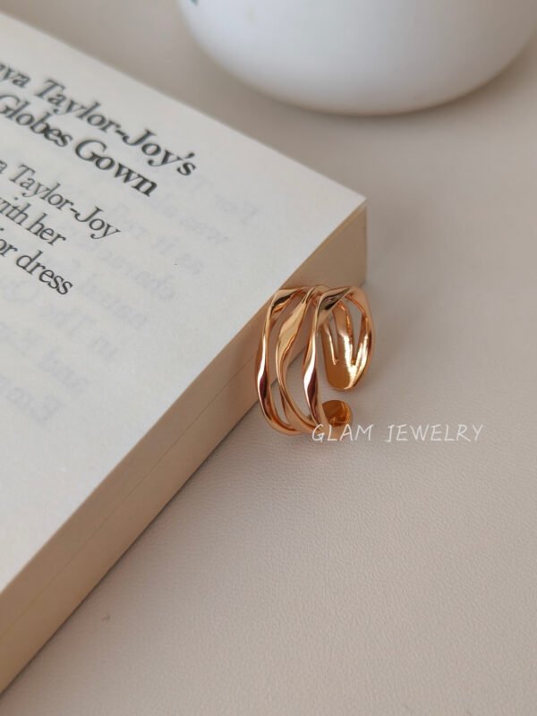 Adjustable Statement Ring | Solid S925 Sterling Silver with 18K Gold Plating